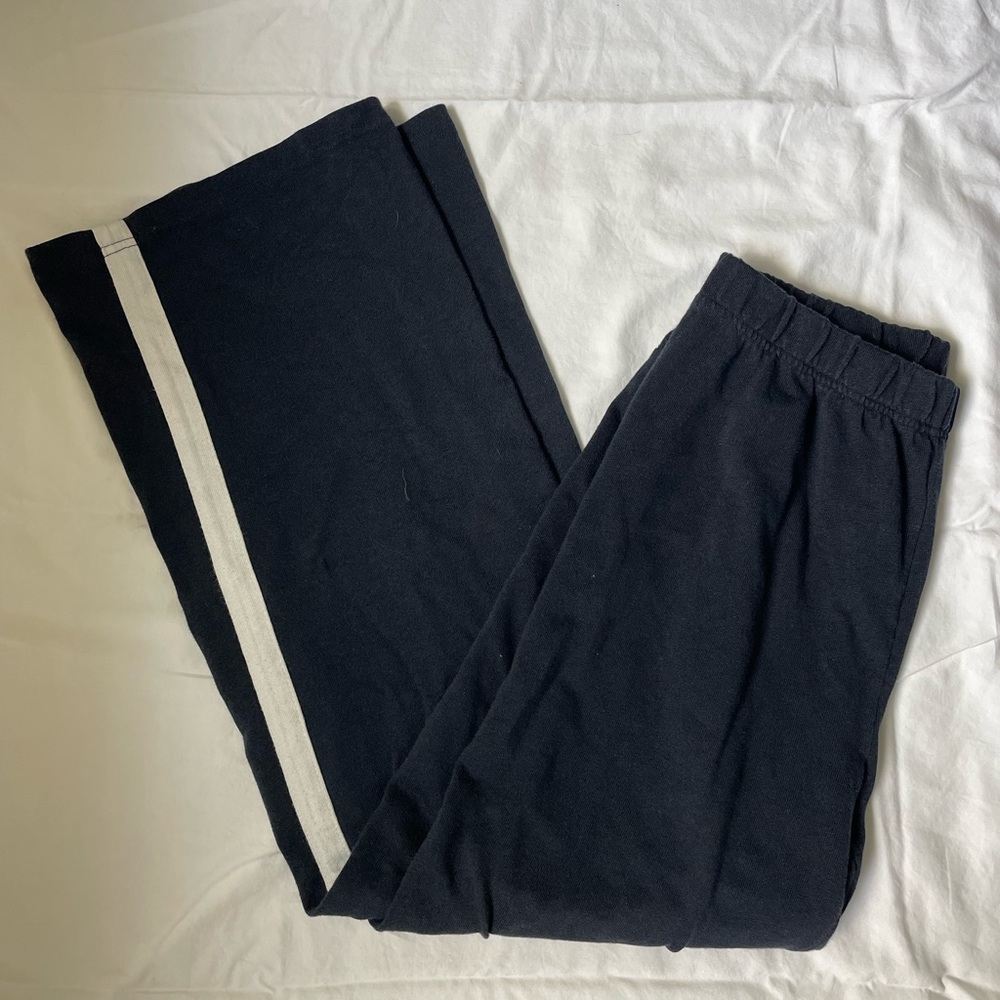 Brandy Melville navy white strip lounge pants